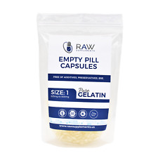 Empty Gelatin Clear Capsules Size 1 Halal Certified Kosher Gluten Gel Caps