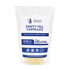 Empty Gelatin Clear Capsules Size 0 Halal Certified Kosher Gluten Gel 1,000ct