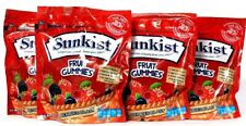 4 Sunkist 28 Oz Real Fruit Gummies Berries Blast 100% Vit C Soft Chews BB 8-23