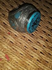 Ring Vintage Afghan Islamic Tribal Seal immigration Stamp ?Rare Turquoise Cool