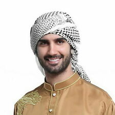 Men's Muslim Scarf Shawl Turban (Medium, Black) Unisex