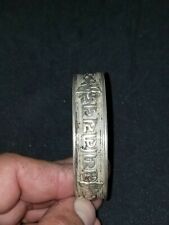 Vintage Sterling Silver Islamic Middle Eastern Design Cuff Bracelet