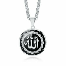 Rock Muslim Women Necklace Men Silver Islamic God Allah Pendant Fashion Jewelry
