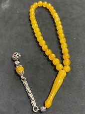 Islamic 33 Prayer Beads NATURAL BALTIC AMBER Rosary Tasbih Misbaha  One Stone