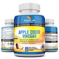Mother Raw Apple Cider Vinegar Boost Metabolism - 60 veggie capsules