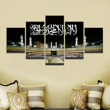 5pcs Canvas Print Mecca Hajj Islamic Muslim Wall Art Picture Home Decor+