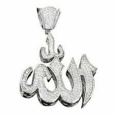 Fast Shipping 2 Ct Round Cut Allah Diamond Islamic Customize Men's Pendant 925