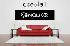 Wall Sticker Coexist Religions Signs Conquer Islam Vinyl Decal Art Decor ZX679