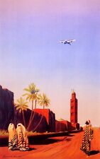ARABIC ARAB ISLAMIC MIDDLE EAST TRAVEL AIRPLANE TOURISM VINTAGE POSTER REPRO
