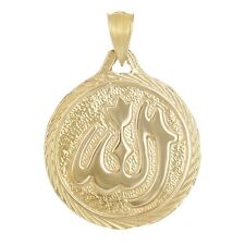 14k Yellow Gold Muslim Arabic Allah God Charm Pendant 3.2 grams
