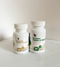 Forever Fields Of Greens (80 tab) & Garlic-Thyme (100 Softgels) Kosher/Halal