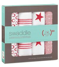 NWT ADEN + ANAIS RED ESPECIAL EDITION PACK/4 COTTON MUSLIM CLASSIC SWADDLE