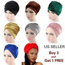 Velvet Women Turban Ladies Hair Head Hijab Cap Muslim Wrap Stretch Hat Scarf