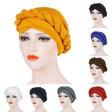 Women Muslim-Braid Hijab Turban Hat Head-Wrap Cover​ Headwear Chemo Hat Arab