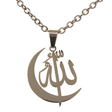 Islamic Muslim Allah God Necklace Chain Allah And Moon Islam Muslim Gift Art