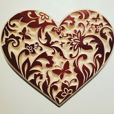 Handmade Heart Wooden Carving 3
