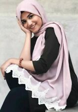 2021 new design lace border chiffon Muslim hijab scarf Long Scarves 