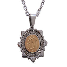 Allah Silve Gold PT Necklace Islamic Gift Islam Muslim Quran Pendent Arabic God
